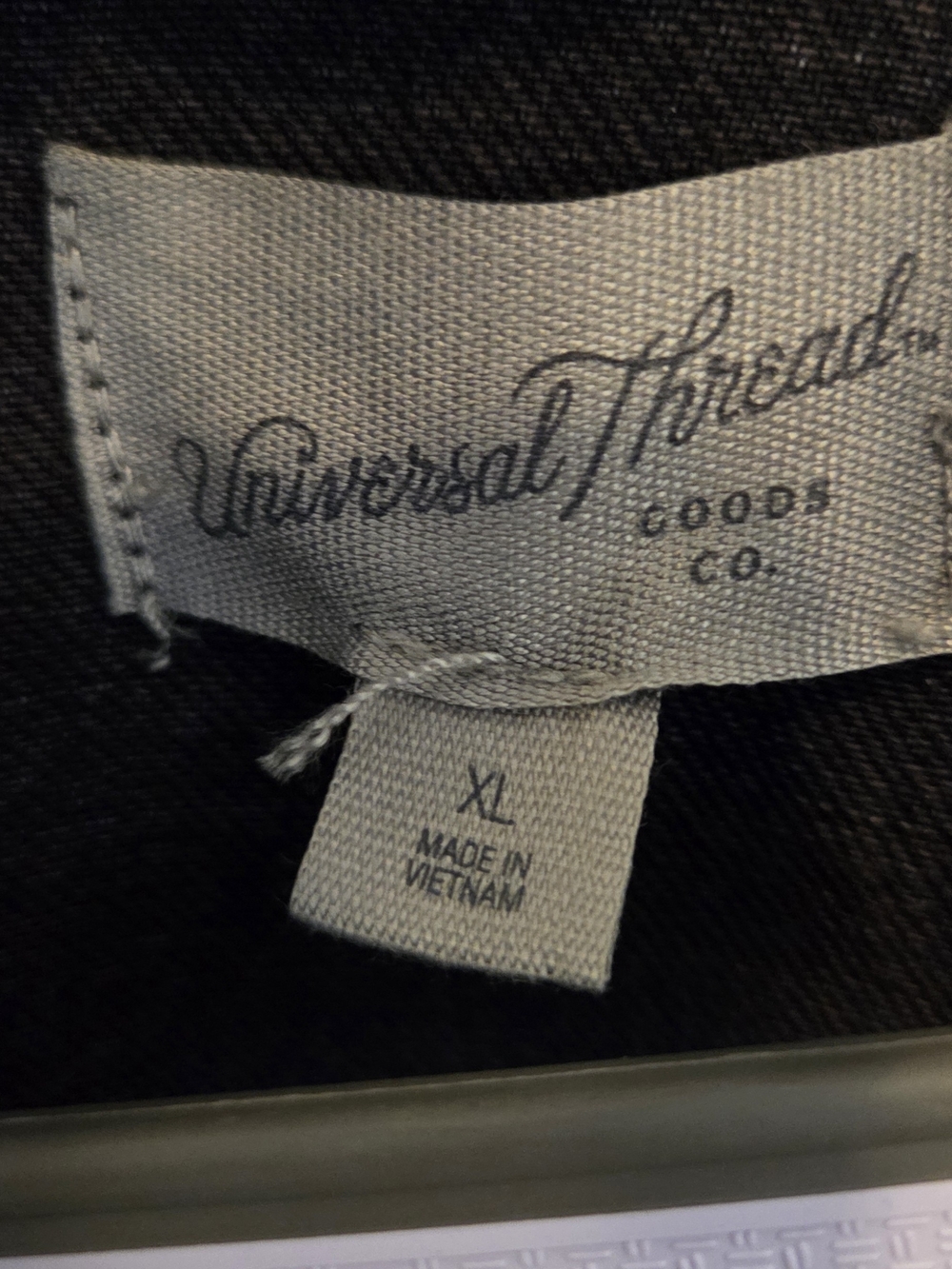 Universal Thread Black Denim Jacket with Pink Floral Embroidery - Picture 6 of 6